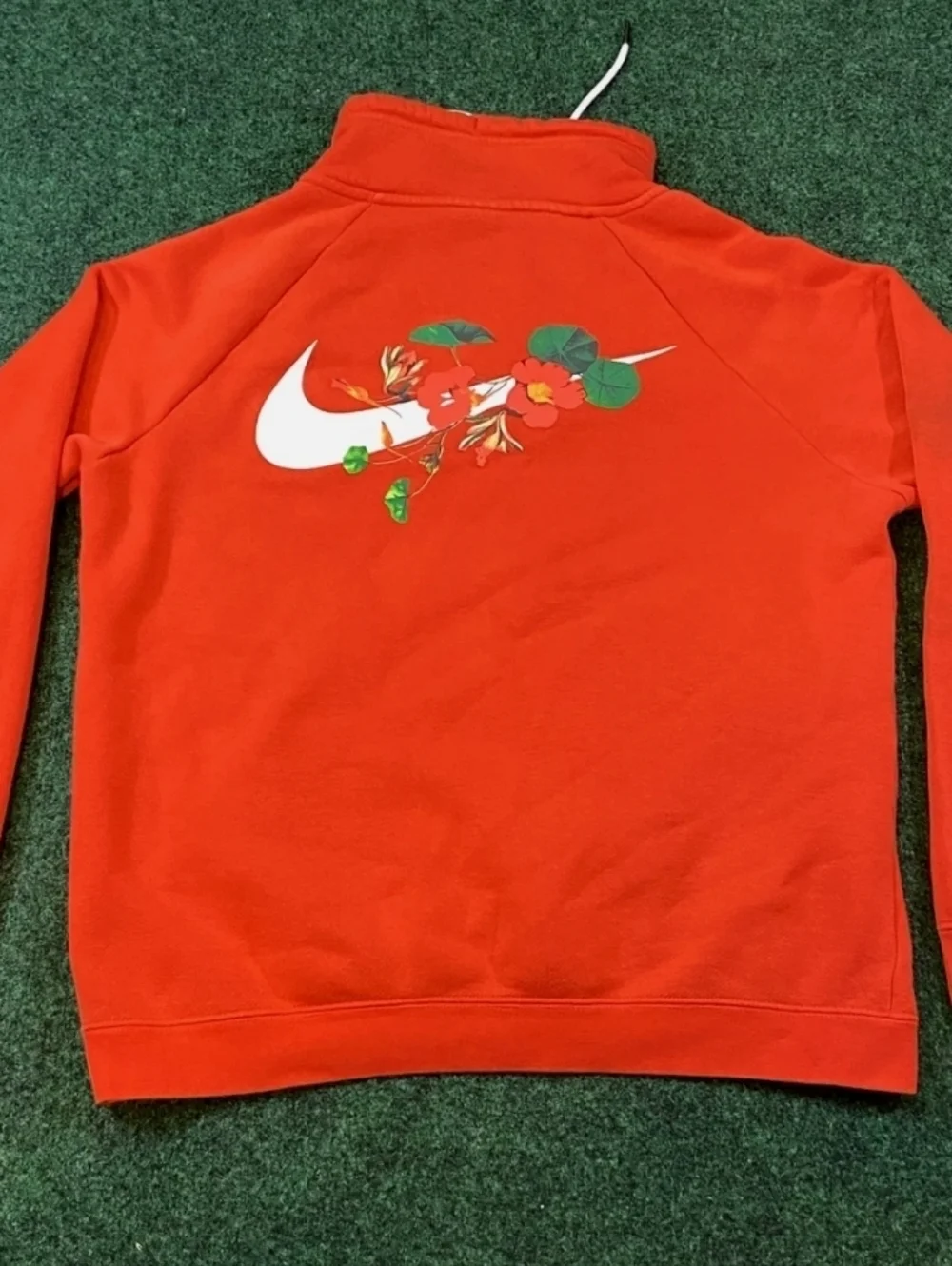 Nike Women's Red Half-Zip Pullover Hoodie